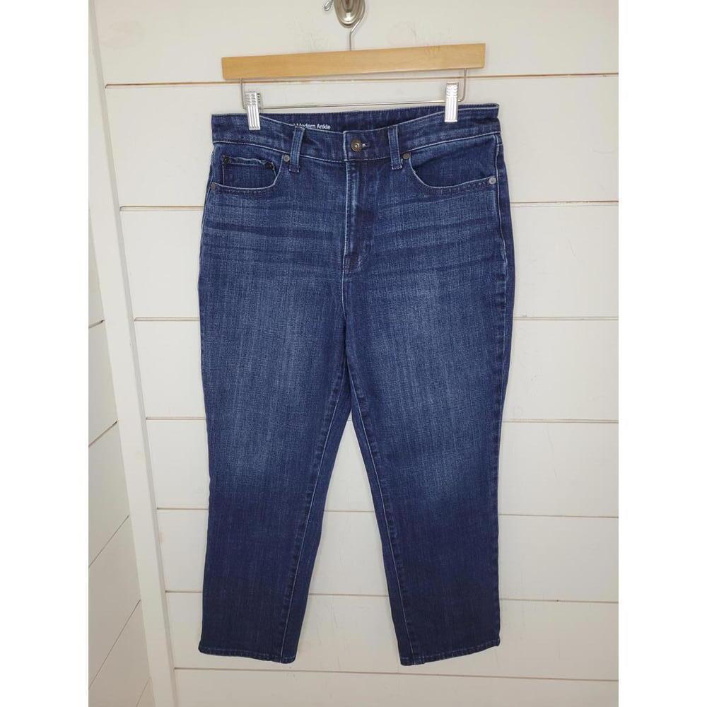 Talbots  size 10 petite blue denim high waist ankle jeans